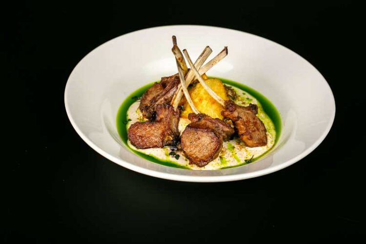 Rack of lamb Five Senses Restaurant